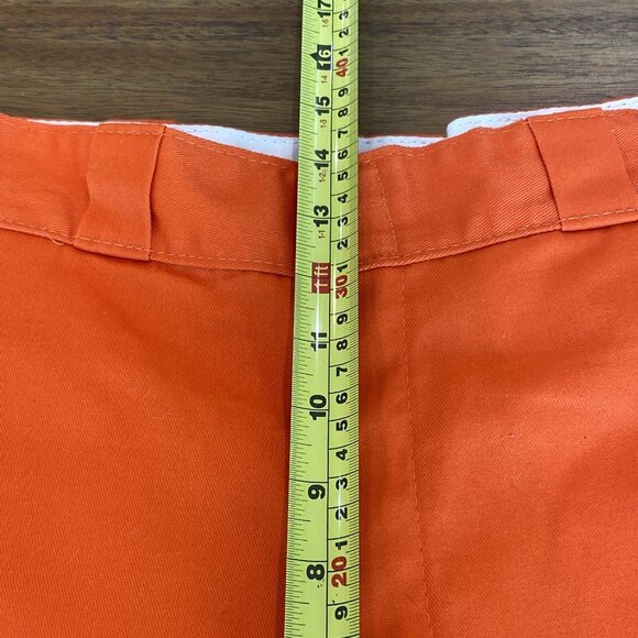 Dickies Canvas Shorts Size 30 Orange Cut Off  Grunge Skateboarding Work - Picture 10 of 11